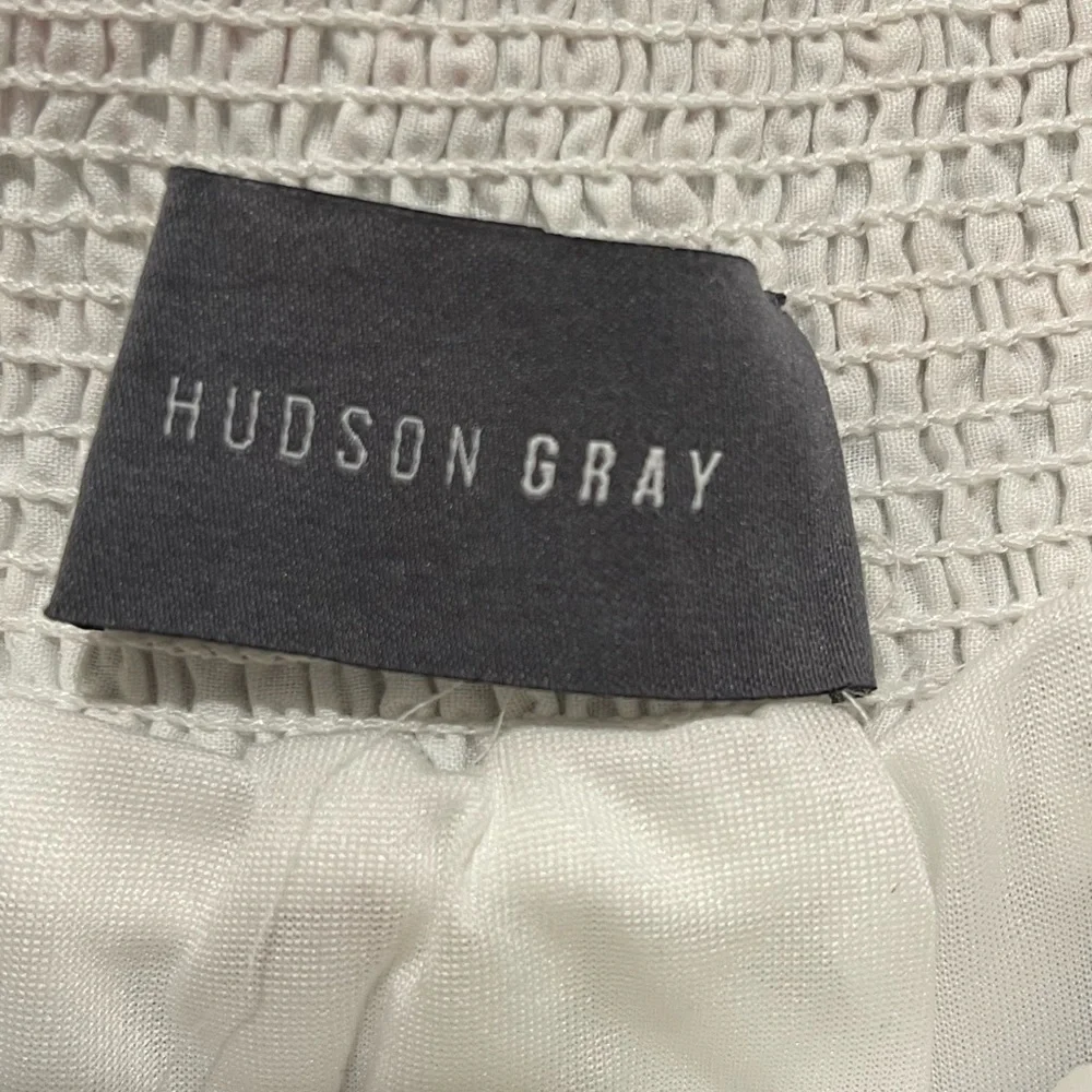 Hudson Gray White Floral Embroidered Tiered Skirt Boho Cottage Core Cowgirl Chic - Picture 5 of 7